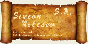 Simeon Milešev vizit kartica